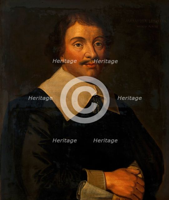 A man designated as "Dr Alexander Leighton (1568-1649)", c1610s. Creator: Unknown.
