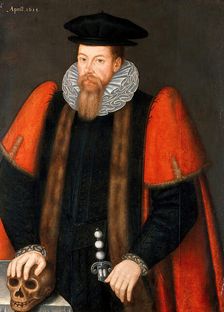 A man holding a skull, 1615. Creator: Unknown