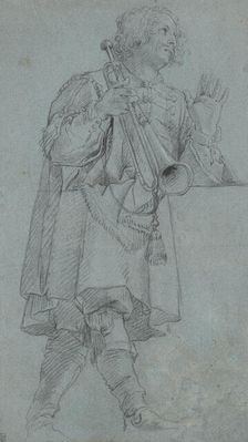 A Man Holding A Trumpet, c1660S-70S. Creator: Peter Lely