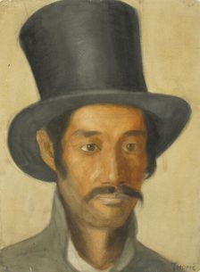 A man in a top hat, c1910s. Creator: Verner Thome