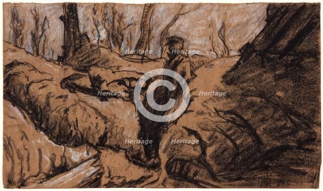 A Man in a Trench, c1914. Creator: Christopher Williams.