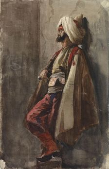 A man in an oriental costume. Creator: Adolf von Becker