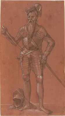 A Man in Armor. Creator: Unknown
