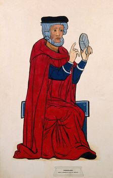A man in mediaeval costume. Creator: Unknown