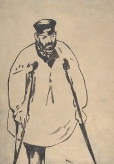 A Man on Crutches, 1878. Creator: Edouard Manet