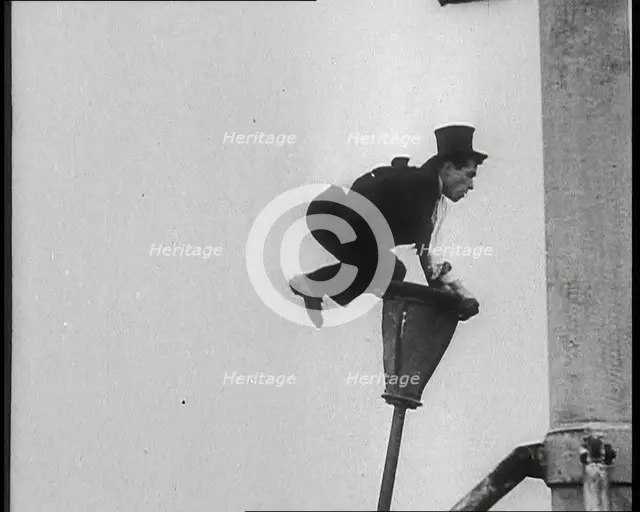 A Man on a Bendy Lamppost, 1930s. Creator: British Pathe Ltd.
