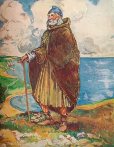 A Man of the Time of Stephen 1907. Artist: Dion Clayton Calthrop