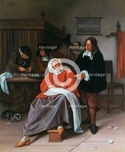 'A Man Offering an Oyster to a Woman', c1660-1665. Artist: Jan Steen