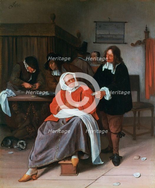 'A Man Offering an Oyster to a Woman', c1660-1665. Artist: Jan Steen
