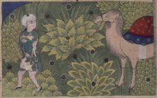 A man leading a camel, 16th century. Creator: Unknown