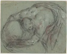 A Man Lifting a Bundle, c. 1592. Creator: Leandro Bassano