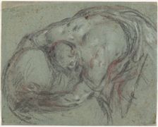 A Man Lifting a Bundle, c. 1592. Creator: Leandro Bassano
