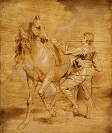 A Man Mounting a Horse, ca. 1630. Creator: Anthony van Dyck