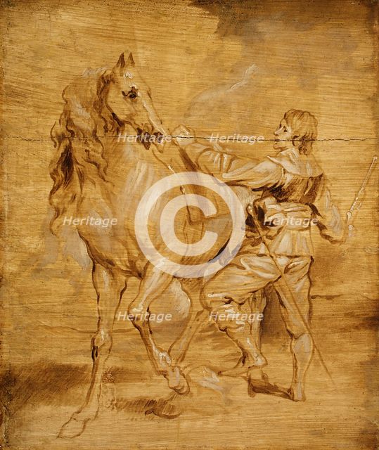 A Man Mounting a Horse, ca. 1630. Creator: Anthony van Dyck.
