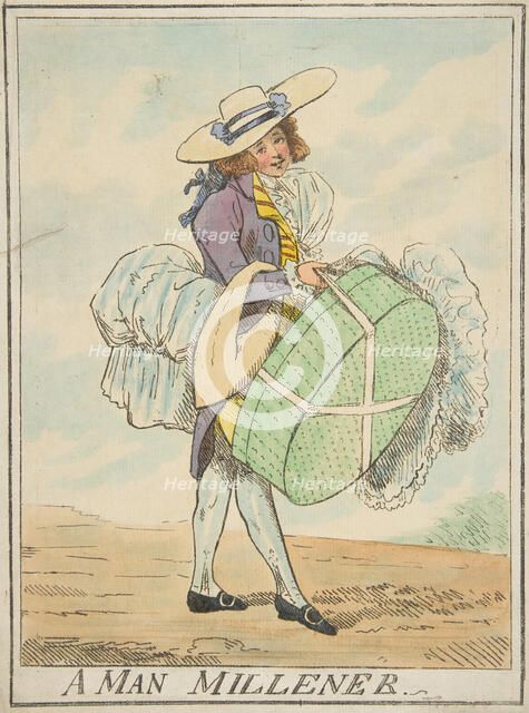 A Man Millener, February 16, 1787. Creator: Attributed to Henry Kingsbury (British, active ca. 1775-98).