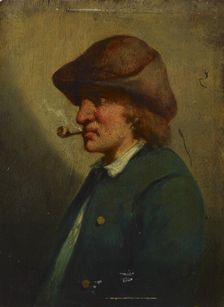 A man smoking a pipe, 1800-1899. Creator: Unknown
