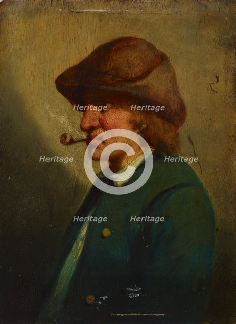 A man smoking a pipe, 1800-1899. Creator: Unknown.