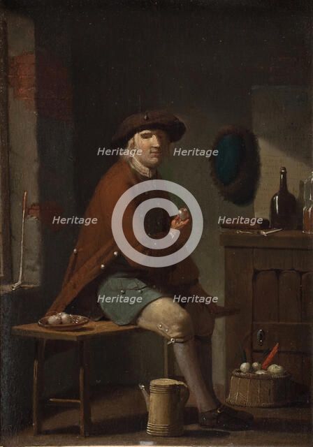 A Man Smoking His Pipe, 1741-1782. Creator: Peter Cramer.