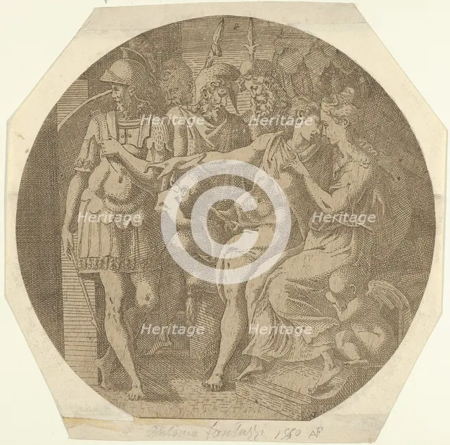 A Man Saying his Farewells to a Woman, 1540-45. Creator: Antonio Fantuzzi.