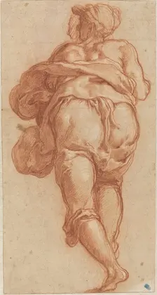 A Man Seen from Behind [recto], c. 1555. Creator: Taddeo Zuccaro