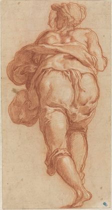 A Man Seen from Behind [recto], c. 1555. Creator: Taddeo Zuccaro