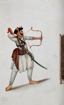 A man shooting an arrow, (between 1800 and 1899?). Creator: Unknown