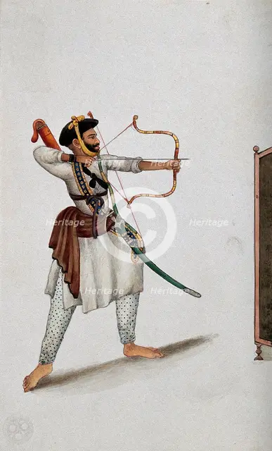 A man shooting an arrow, (between 1800 and 1899?). Creator: Unknown.