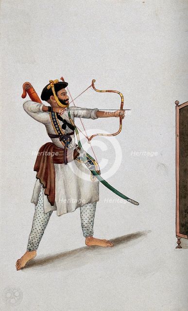 A man shooting an arrow, (between 1800 and 1899?). Creator: Unknown.