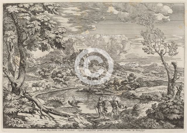 A Man Showing Mercury the Eagle of Jupiter, 1696. Creator: Crescenzio Onofri.