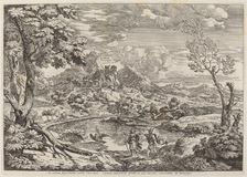 A Man Showing Mercury the Eagle of Jupiter, 1696. Creator: Crescenzio Onofri