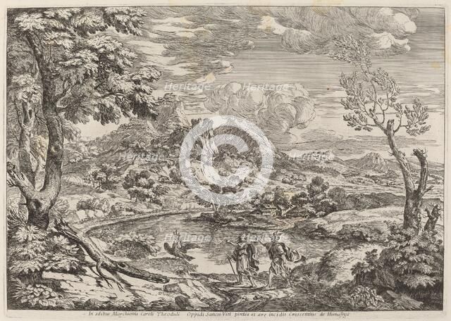 A Man Showing Mercury the Eagle of Jupiter, 1696. Creator: Crescenzio Onofri.