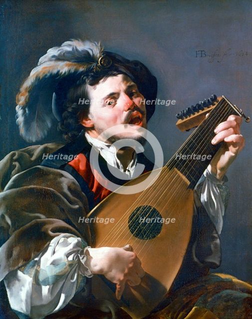 'A Man playing a Lute', 1624. Artist: Hendrick ter Brugghen