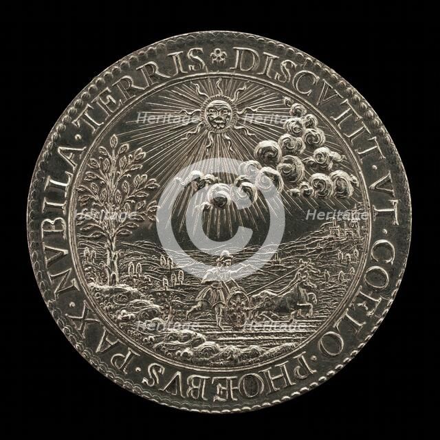 A Man Ploughing [reverse], 16th century. Creator: Unknown.