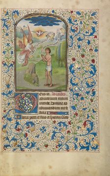 A Man Praying to the Holy Spirit; Arenberg Hours, early 1460s. Creator: Willem Vrelant
