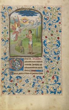 A Man Praying to the Holy Spirit; Arenberg Hours, early 1460s. Creator: Willem Vrelant