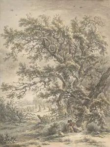 A Man Resting Under a Tree, n.d.. Creator: Egbert van Drielst