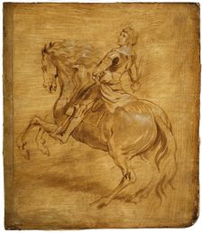 A Man Riding a Horse, ca. 1630. Creator: Anthony van Dyck