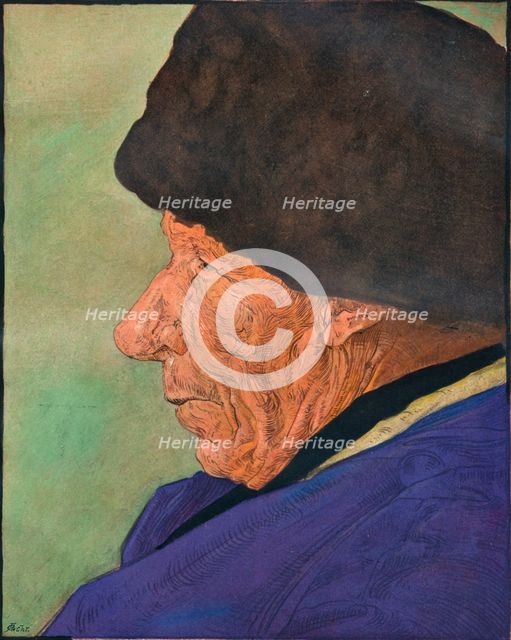 'A Man's Head, Volendam', 1904.  Artist: Nicolaas Wilhelm Jungmann.