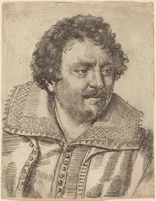 A Man with a Moustache and Goatee, Facing Right, 1620s. Creator: Ottavio Mario Leoni