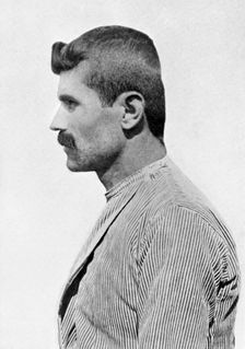 A man with a flattened head