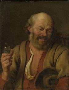 A Man with a Gin Bottle, 1660-1680. Creator: Ary de Vois
