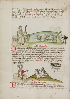 A Man with a Snake in his Hand: A King Speaking to a Flock of Doves, third quarter of 15th century. Creator: Unknown