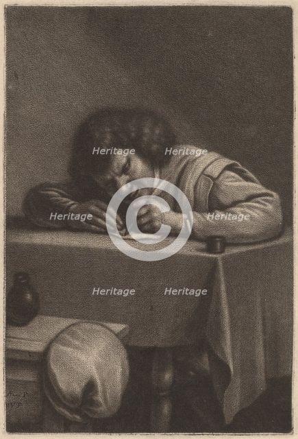 A Man Writing at a Table. Creator: Wallerant Vaillant.