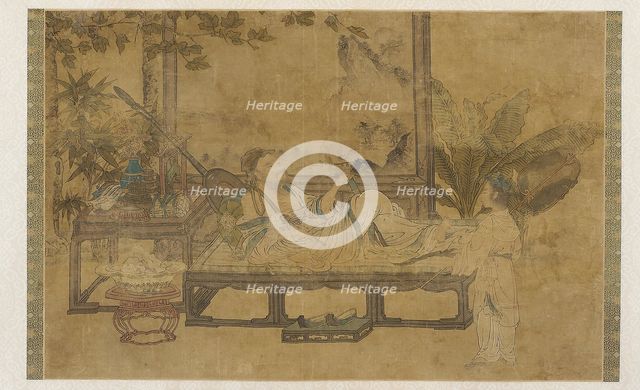 A Man Taking His Ease, 15th-16th century. Creator: Unknown.