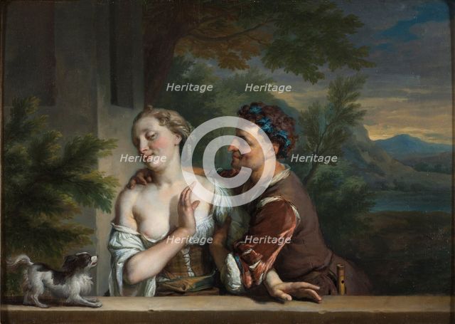 A Man Trying to embrace a Woman.