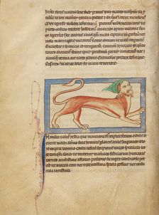 A Manticore; Northumberland Bestiary, about 1250-1260. Creator: Unknown