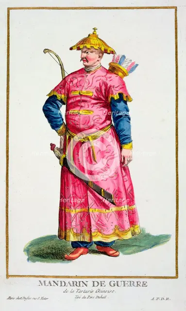 A Mandarin warlord, 1780. Creator: Pierre Duflos.