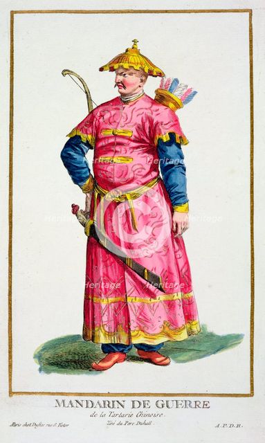 A Mandarin warlord, 1780. Creator: Pierre Duflos.