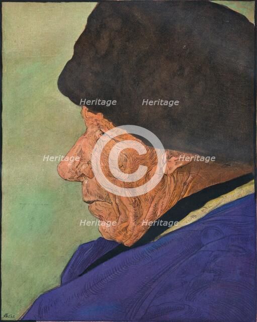 'A Man's Head, Volendam', 1904.  Artist: Nicolaas Wilhelm Jungmann.