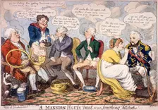 A Mansion House treat - or smoking attitudes London, 1800. Artist: Anon